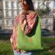 Welurowa torba Hobo Bonita Zielone Jabłuszko