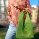 Welurowa torba Hobo Bonita Zielone Jabłuszko