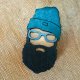 Hipster - przypinka drewniana