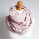 LNIANY szal chusta w kolorze pudrowego różu, naturalny SZAL lniany damski handmade PRACOWNIA ZOLLA