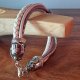CRAMIKA I RZEMIENIE - boho bransoletka hand made