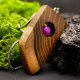 "Akacja Magentowa" – kobiecość zaklęta w drewnie i kamieniu - agat, handmade, prezent