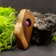 "Akacja Magentowa" – kobiecość zaklęta w drewnie i kamieniu - agat, handmade, prezent