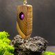 "Akacja Magentowa" – kobiecość zaklęta w drewnie i kamieniu - agat, handmade, prezent