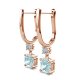 Srebrne Kolczyki z Naturalnym Kamieniem Topaz 1,25 karata Sky Blue III