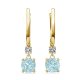 Srebrne Kolczyki z Naturalnym Kamieniem Topaz 1,25 karata Sky Blue II