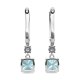 Srebrne Kolczyki z Naturalnym Kamieniem Topaz 1,25 karata Sky Blue I