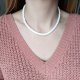 Choker z białej gumy
