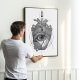 Plakaty skandynawskie serce 50x70 cm