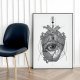 Plakaty skandynawskie serce 50x70 cm
