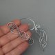 Oryginalne nausznice kolczyki błękitny topaz zausznice wire wrapping