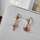 kolczyki CRYSTAL SEA- różowe złoto 18K