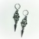 Kolczyki "Steel Ritual" – stal chirurgiczna, kolce & kręgi, 6cm