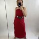 fransa red long dress