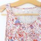 Top vintage tunika z wiskozy trapezowy bluzka na lato