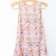 Top vintage tunika z wiskozy trapezowy bluzka na lato