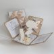 Pamiątka pierwszej Komunii Świętej exploding box kartka 3d