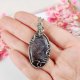 Naszyjnik Agat Mszysty stal chirurgiczna wisiorek handmade wirewrapping