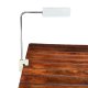 chrom/szara lampa biurkowa/lampa zaciskowa Bremshey, Niemcy lata 70.