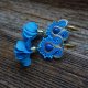Lazurowe klipsy soutache
