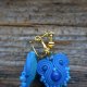 Lazurowe klipsy soutache