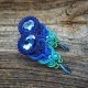 Kolczyki soutache w kolorach pawich piór