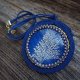 Granatowy wisior soutache