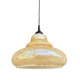 Szklana opalizująca lampa wisząca, Narva Leuchen, Niemcy, lata 70.