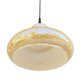 Szklana opalizująca lampa wisząca, Narva Leuchen, Niemcy, lata 70.