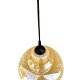Szklana opalizująca lampa wisząca, Narva Leuchen, Niemcy, lata 70.