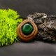 Wisiorek "Magia Malachitu"–amulet z duszą-brzoza,pirografia, prezent -Dzień Matki, Unique Jewelry Design; Luxury Wooden Jewellery