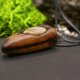 Wisiorek - Krzemień Pasiasty – biżuteria z duszą ziemi, pirografia, handmade, prezent Dzień Matki Unique Jewelry Design; Luxury Wooden Jewellery
