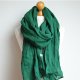 LNIANY szal ZIELONY, naturalny SZAL lniany damski handmade PRACOWNIA ZOLLA
