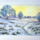 Oryginalna akwarela Mroźna cisza