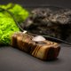 Wisiorek - Wisiorek - Kwarc różowy i orzech – biżuteria z duszą ziemi, pirografia, handmade, prezent Dzień Matki Unique Jewelry Design; Luxury Wooden 
