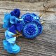 Kobaltowe kolczyki soutache – kwiatowa fantazja w artystycznym stylu