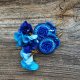 Kobaltowe kolczyki soutache – kwiatowa fantazja w artystycznym stylu