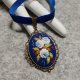 Ręcznie haftowany choker  BLUE SKY