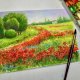 Pole maków. originalna akwareli A4