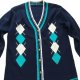 Kardigan vintage w romby argyle