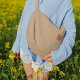 Torba worek w stylu boho z plecionki Waflowej