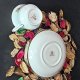 Porcelana kostna Balmoral Castle filiżanka i spodek kwiaty i jagody