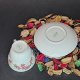 Duża filiżanka i spodek z kostnej porcelany Anglia Springfield róże