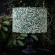 Lampa rustykalna z abażurem z naturalnej tkaniny "zielone pnącze", wys 40cm