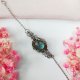 Bransoletka Labradoryt Niebieski stal chirurgiczna handmade wirewrapping