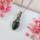 Naszyjnik Piryt stal chirurgiczna wisiorek handmade wirewrapping