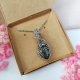 Naszyjnik Piryt stal chirurgiczna wisiorek handmade wirewrapping
