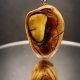 Wisiorek "Bursztyn Żywiołów" – zaklęta siła natury i ognia,octowiec, pirografia, prezent; Amber and Wood Pendant, biżuteria na Dzień Matki