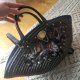 Czarny pleciony koszyk torba vintage