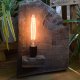 Lampa z plastra drewna loft japandi wabi-sabi /3